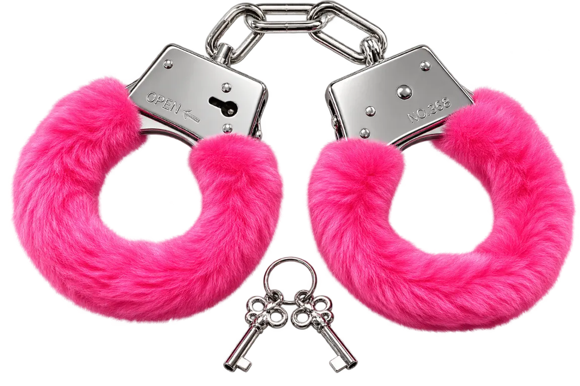 Fetiş Fantezi Pembe Peluşlu Metal Kelepçe
